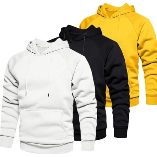 Fashion Solid Color Sweatshirt Mens Hoodies 2020 Autumn Loose Male Hooded Sweatshirts Mens Hip Hop Streetwear Hot Sale Clothes