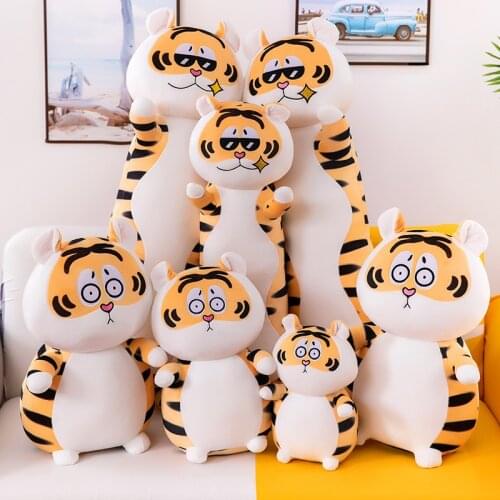 30cm Soft Stuffed Tiger Plush Toys Pillow Cartoon Animals Kawaii Doll Down Cotton Toys For Children Christmas Gift