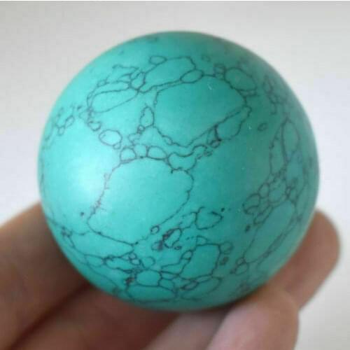 Raw ore turquoise stone mineral stone Healing Ball Sphere Green