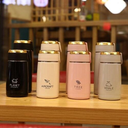 New portable big belly cup 304 stainless steel student vacuum cup custom gift cup