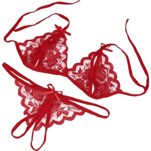 2021 new hot Women Lady Sexy Lingerie Lace Underwear Sleepwear G-string Lingerie Underwear set plus size up bralette tube tops