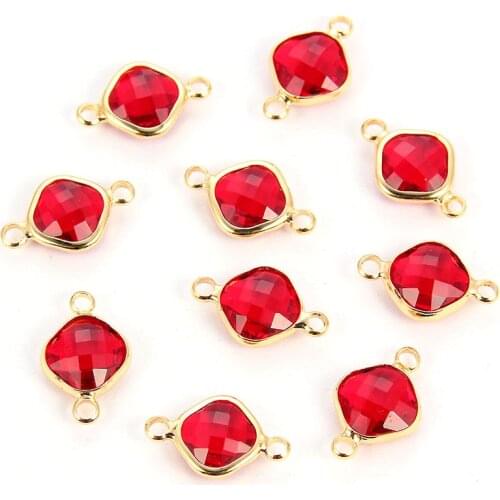 Wholesale Price 10pcs/lot Colorful Glass Crystal Birthstone Charms Diy Accessories For Bracelets Necklace