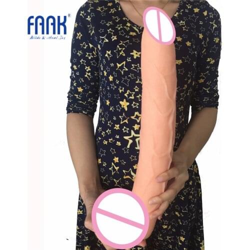 FAAK 15.5 inch super long dildo Big dick horse huge penis realistic sex toys for women vagina stimulate anal stuffed sex shop
