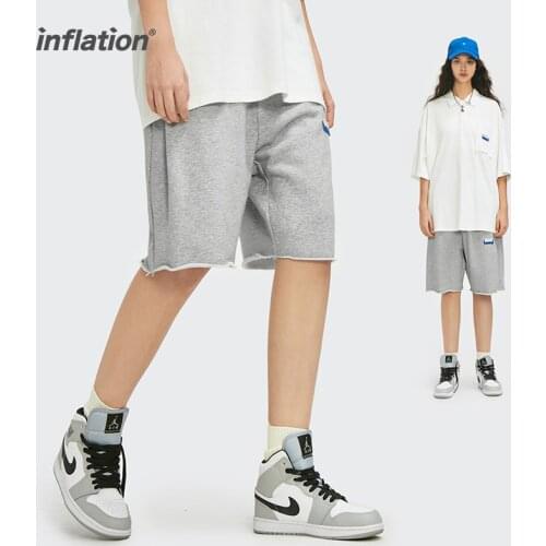 INFLATION Mens Casual Shorts Summer New Look Loose Fit Plain Sportswear Shorts Couple Plus Size Streetwear 3510S21