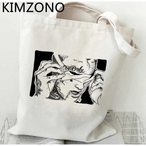 Lil Peep shopping bag recycle bag cotton handbag shopper shopper reusable bag jute ecobag reciclaje sac cabas sac toile