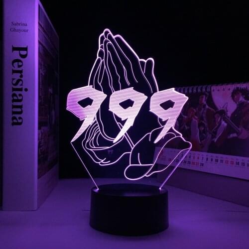 JUICE WRLD 999 EVERYBODY EVERYTHING NO VANITY CRY BABY GET CAKE DIE YOUNG LOVE All Design 3D LED Lamp
