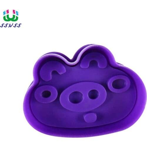 Pig head Portrait Pattern Printing Molds,Food Grade Plastic Cake Decorating Cutters Tools,Direct Selling