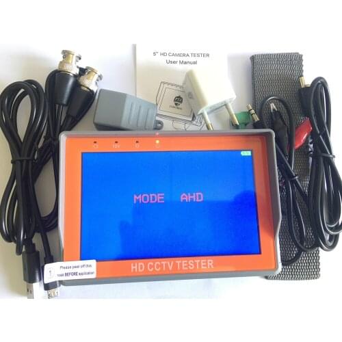 2019 5 inch IV5 8MP CCTV Camera Tester AHD Tester monitor TVI CVI portable CCTV tester Monitor Support PTZ Control over Coax