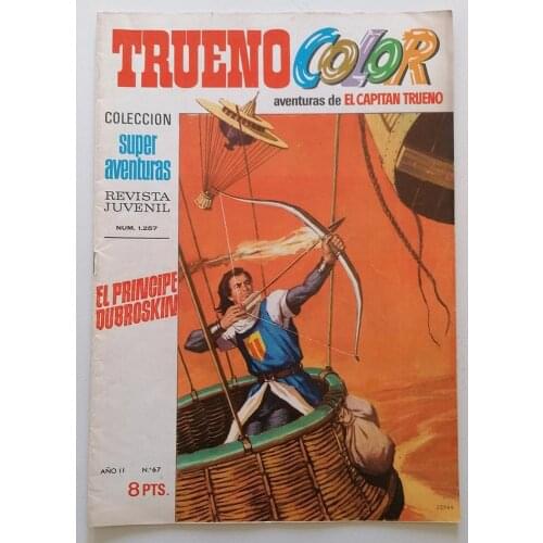 Thunder COLOR the adventures of Captain Thunder No. 67, 1970, 1ª edition Spanish, ED. BRUGUERA, author AMBROS