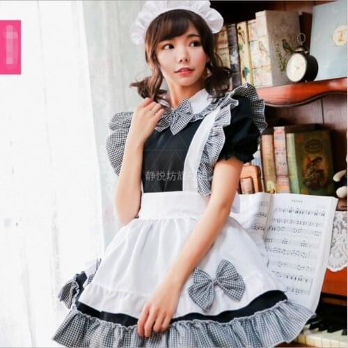 LOLITA dress Japanese Kawaii Cos maid princess Bowknot dress cosplay tea party cute retro Gothic court princess dress