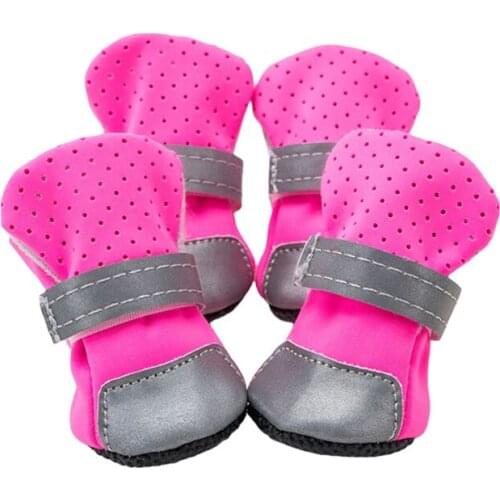 Waterproof Warm Dog Shoes Breathable Pet Boots Socks Rubber Anti-slip Shoes Reflective puppy Dog Footwear for Small medium dogs