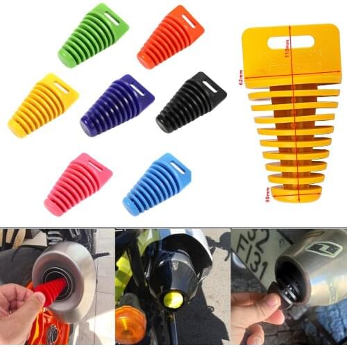 JAER Motorcycle Exhaust Pipe Motocross Tailpipe PVC Air-bleeder Plug Exhaust Silencer Muffler Wash Plug Pipe Protector