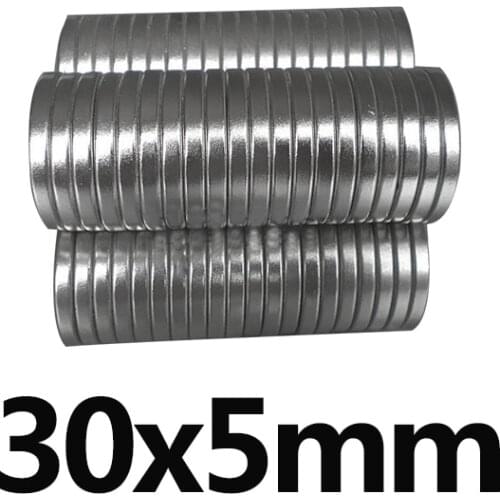 1/3/5PCS 30x5mm N35 Super Powerful Strong Magnetic Magnets 30mmx5mm Permanent Neodymium Magnets 30x5 mm Round Magnet 30*5 mm