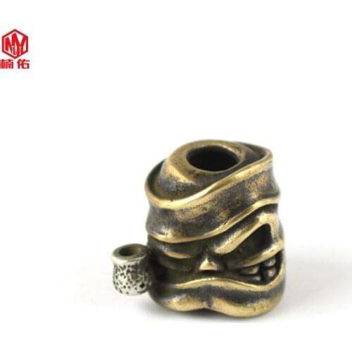 1PC Hot Sale!!! Cartoon Paracord Knife Bead Brass EDC Keychain Pendant Outdoor Survival Parachute Bead