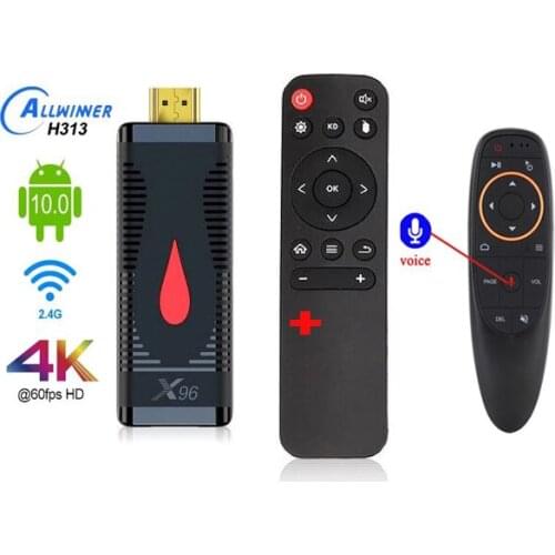 10pcs TV Stick X96 S400 Android 10.0 Allwinner H313 optional g10 air mouse2.4G Wifi 1G 8G/2GB 16GB TV Dongle