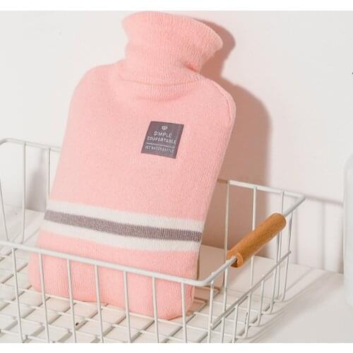 1000/2000ML Portable Water Bottle Rubber High Density Winter Hand Warmer Thick Hot Water Bottle Girls Pocket Feet Hot Water Bag