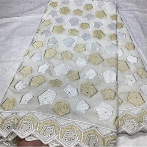 2021 Latest Nigerian Cotton Lace Fabric African Swiss Voile Lace High Quality Swiss Voile Lace In Switzerland Dubai Lace 5yards