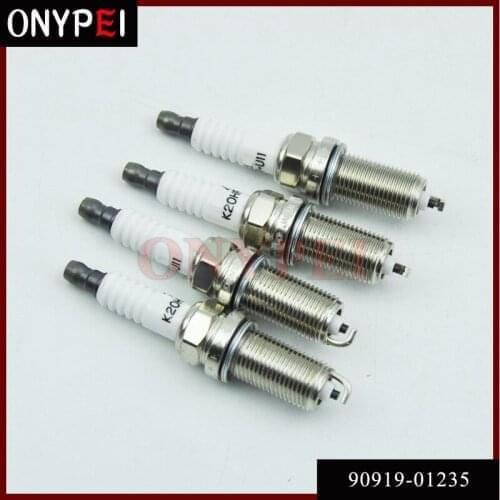 4pcs/Lot 90919-01235 K20HR-U11 Auto Candle Normal Spark Plug For TOYOTA YARIS/HILUX/RAV4 K20HRU11 9091901235