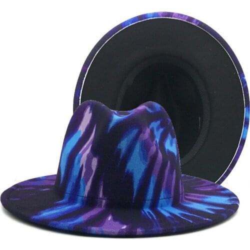 5pc Fedora Hats For Women Men Felt Hat Fedoras Female Male Wide Brim Cap Woman Man Jazz Panama Caps Autumn Winter Wholesale