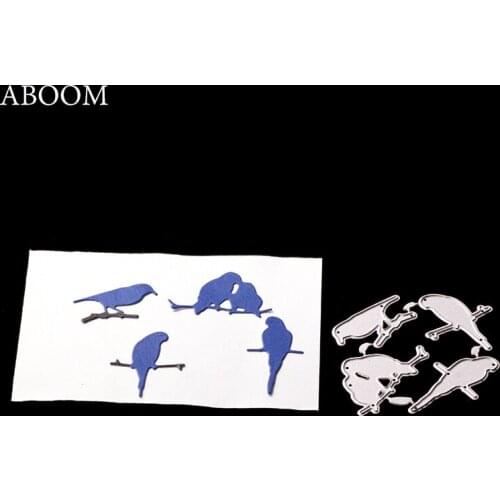 ABOOM Lovely Birds Pattern Metal Steel Cutting Die Scrapbooking DIY Cut Dies Raven Design Book Photo Album Art Card Metal Dies