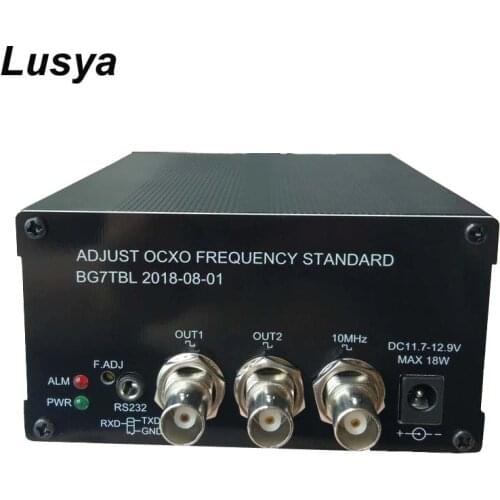 Free shipping 10MHz Frequency Standard OCXO Crystal Oscillator Frequency Standard Adjustable 10K-180M Audio Clock Soure + LCD