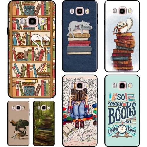 Read Books illustration For Samsung Galaxy A5 A3 J3 J7 J5 2016 2017 J4 J6 J8 A8 A6 Plus J2 Core 2018 Phone Cover