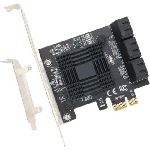Chia Mining 6 Port SATA 3 PCI Express Expansion Card PCI-E SATA Controller PCIE 1X To SATA3 6Gb Adapter Add On Cards For HDD SSD