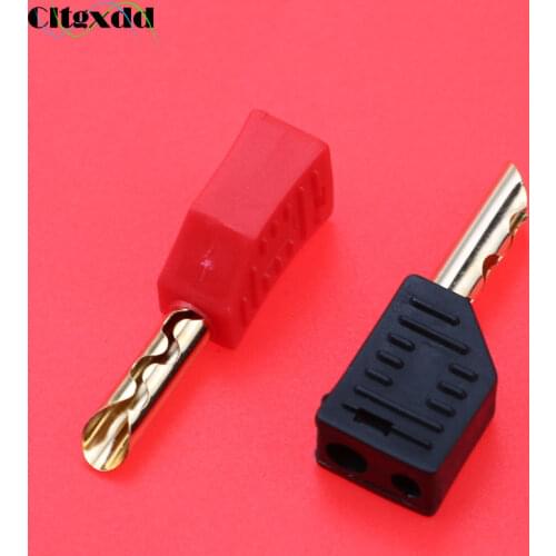 Cltgxdd 1PCS DIY Stackable 4mm Hollow Banana Plug High Current PE Molded Shell ]Welded Male Female Body Stack Track Ship