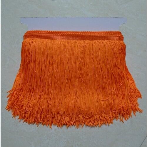 10 Meters 15cm 6" Long Pumpkin Color Latin Dress Tassel Fringe