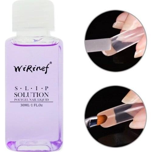 30ml Liquid For Soak off UV LED Extension Gel Nail Brush Slice Tip Gel Nail Polish Manicure Acrylic Gel Slip Solution