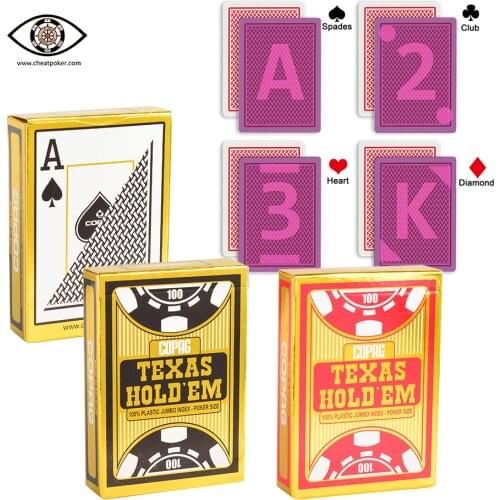 Copag Texas Marked Playing Cards for Infrared Contact Lenses Plastic Magic Deck for Tricks Infrared Marked Anti Cheat Poker