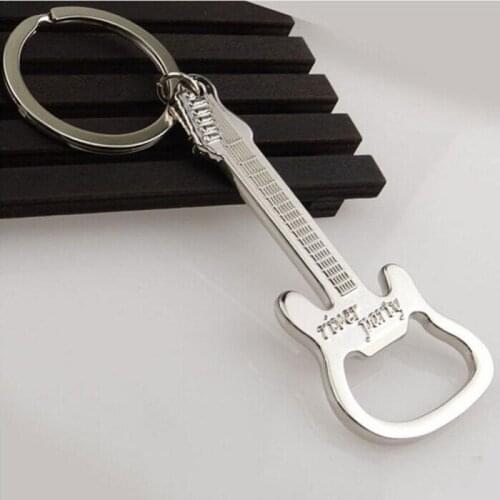 Kitchen Utensils Beer Bottle Opener Guitar Shape Bottle Opener Alloy Pendant Bottle Opener Keychain Home Gifts Bar Supplies