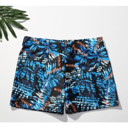 New Men Swim Suit Waterproof Square Leg Elastic Swimwear Surfing Beach Swimming Trunks Short Brief Summer Boy Swim Wear