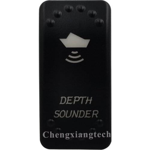 Laser Etched - DEPTH SOUNDER- Led Backlit Rocker Switch Cap for Car Boat Truck Rv Switch Auto DIY Replacing, Cover Only
