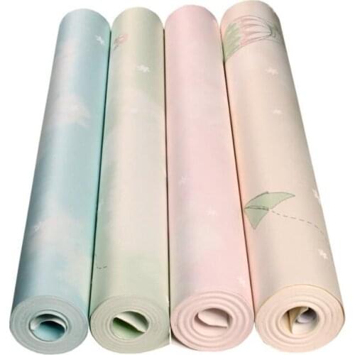 Beibehang Cartoon hot air balloon Childrens room background wallpaper pink girl boy bedroom bedside background wallpaper behang