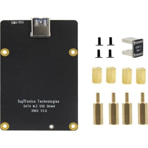 For Raspberry Pi 4Th Generation B Type X862 M.2 NGFF SATA SSD Expansion Board V2.0 Storage Module