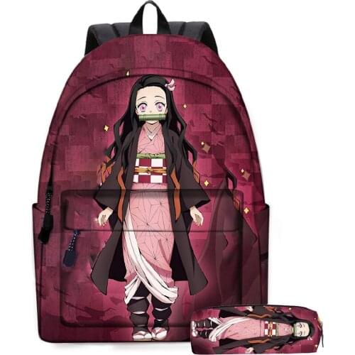 Anime Demon Slayer Tanjirou Agatsuma Zenitsu Tomioka Giyuu Kochou Shinobu Backpack schoolbag Bag Model Collection Gift