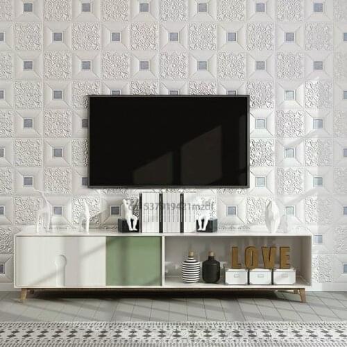 Sheet Self-Adhesive 3D Brick Wall Sticker Roof Ceiling Decoration Background Roughcast House Bedroom Living Room Wall Sticker