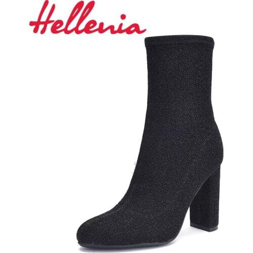 Hellenia Boots Sexy high women boots womens fashion Spring Autumn thigh high boots pointed toe Rubber outsole shoes woman