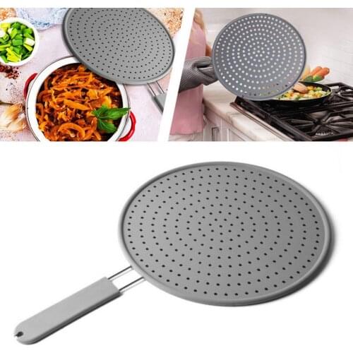 Silicone Splatter Screen Lid Spill Stopper Cover Guard Set for Cooking/Frying pan Pot Use