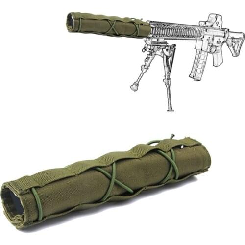 Hunting 22CM Heat Silencer Suppressor Cover Protective Case Shield Sleeve Nylon Muffler Baffle Gun Rifle Protector Pouch Holster