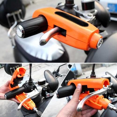 Universal Motorcycle Brake Lock Scooter Handlebar Safety Lock Brake Throttle Grip Anti Theft Protection Security Locks