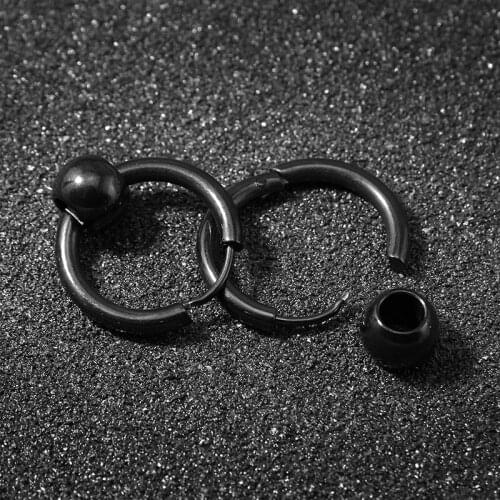 1Pc Black Nose Ring Surgical Steel Nose Rings Piercing Silver-Color Piercing Piercing Sexy Body Jewelry For Women