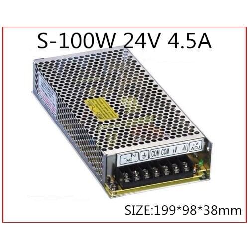 100W 24V 4.5A Single Output Switching power supply for LED Strip light AC-DC S-100-24