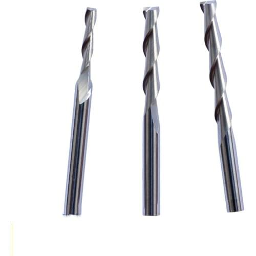 2pcs 2.5mm 2 Flute Carbide Spiral End Mills Router Bit 15mm CEL