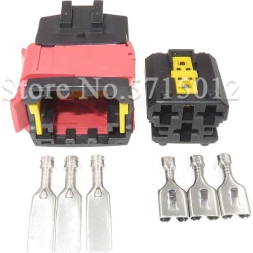 3 Hole 1544226-1 15442265-2 6.3mm Auto Wire Plug Connector For High Current Wiring Harness Socket