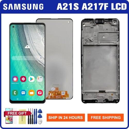 6.5" Original A21S LCD For Samsung Galaxy A21S LCD Display Touch Screen Digitizer With Frame For Samsung A21s SM-A217F/DS LCD