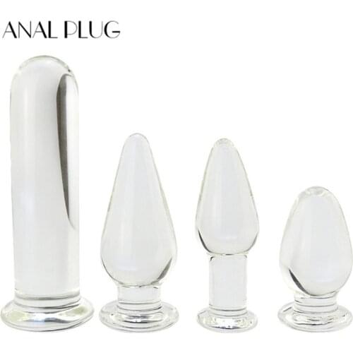 ANAL PLUG Glass Anal Dildo Butt Plug Anal Beads Erotic Sex Toy for Women Couples Crystal Glass Anal Stimulator