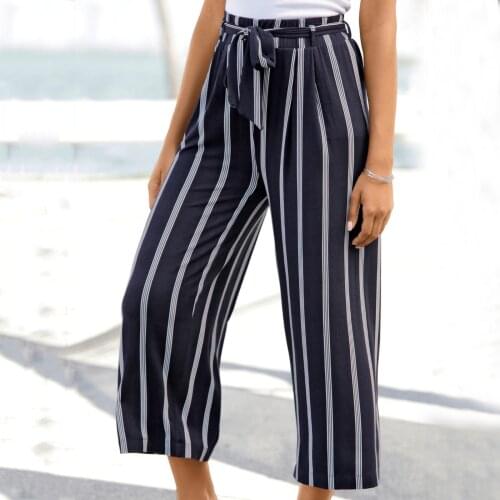New Women Pants High Waist Printing Casual Trousers Long Pants Fashion Daily Travel Boho Beach Pockets Pants Vetement Femme 2021