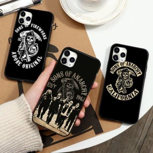 American TV Sons of Anarchy coque shell cover capa Phone Case for iPhone 11 12 pro XS MAX 8 7 6 6S Plus X 5S SE 2020 XR